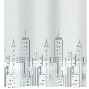 Diaqua, diaqua Duschvorhang Skyline, Diaqua - Duschvorhang PEVA Skyline, 180x200 cm, Multicolor