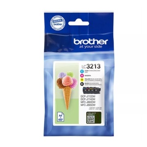 Brother, Brother Tinte Kombi-Pack LC-3213 VALDR Original Cyan, Magenta, Gelb, Schwarz LC3213VALDR, Brother B3213VALDR Druckerpatronen XL (bk, c, m, y) - Brother LC-3213VALDR für z.B. Brother DCPJ 572 DW, Brother DCPJ 774 DW, Brother MFCJ 890 DW