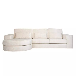 Richmond Interiors, Ecksofa Felix Ottomane links weiss 300, Ecksofa Felix Ottomane links weiss 300