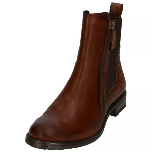 BAGATT, BAGATT Chelseaboots, mit Flechtmuster an der Ferse, Bagatt - Stiefelette, für Damen, Braun, Größe 38