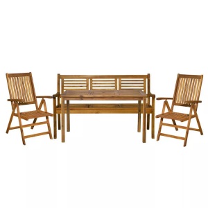 mutoni trend, Garten Sitzgruppe Akazie 135x80 (4-tlg), Garten Sitzgruppe Akazie 135x80 (4-tlg)