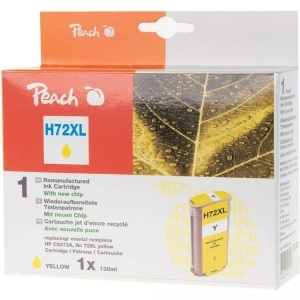 Peach, Peach Tintenpatrone gelb kompatibel zu HP No. 72, C9373A, Peach HP 72 XLY Druckerpatrone XL ye ersetzt HP No. 72XL Y, C9373A für z.B. HP DesignJet T 1100 24 Inch, HP DesignJet T 1100 44 Inch, HP DesignJet T 610