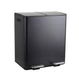 undefined, Spirella - Abfalleimer mit Trennsystem Aliya Matt, 2 x 20L - Schwarz, Spirella Aliya Abfallbehälter 2x20l Schwarz