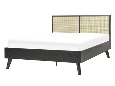 Beliani, Bett mit Lattenrost aus Faserplatte Boho MONPAZIER Bett mit Lattenrost aus Faserplatte Boho MONPAZIER