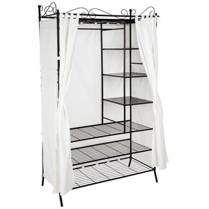 TecTake, Metall-Garderobenschrank mit Vorhang 112x207x57cm Metall-Garderobenschrank mit Vorhang 112x207x57cm, Tectake - Metall-Garderobenschrank mit Vorhang 112x207x57cm, 207CM, Schwarz