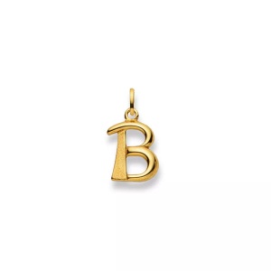 MUAU Schmuck, Anhänger Buchstabe B Gelbgold 750, 20x13mm Damen Gelbgold ONE SIZE, MUAU Schmuck - Anhänger Buchstabe B Gelbgold 750, 20x13mm, One Size,