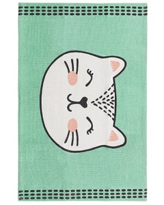Beliani, Teppich aus Baumwolle Modern HOWRAH Teppich aus Baumwolle Modern HOWRAH, Beliani - Kinderteppich aus Baumwolle Modern HOWRAH, 90cm, Grün Bedruckt