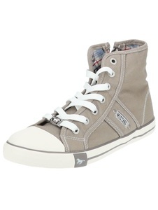MUSTANG SHOES, Mustang Shoes Sneaker, mit Label in der Laufsohle, Mustang Mid Cut Sneaker natur