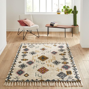 LA REDOUTE INTERIEURS, Wollteppich Jalna im Berberstil Wollteppich Jalna im Berberstil, La Redoute Intérieurs - Teppich Jalna im Berberstil, 160X230CM, Multicolor