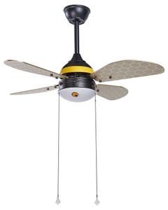 Beliani, Deckenventilator Aus Eisen Modern Dolores Unisex, Beliani - Deckenventilator mit Licht aus Eisen Modern DOLORES, Schwarz, One Size