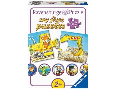 Ravensburger Verlag, Tierische Baustelle, Ravensburger Tierische Baustelle 9x2Teile My first puzzle - Puzzle für Kinder ab