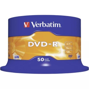 Verbatim, Verbatim Dvd-R Matt Silver - Dvd-R, Verbatim DVD-R 43548 Spindle 16x 4.7 GB 50 Stück