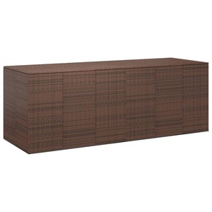 vidaXL, vidaXL Garten-Kissenbox PE Rattan 291x100,5x104 cm Braun, VidaXL - Kissenbox poly-rattan, One Size, Braun