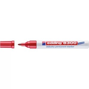 edding, Edding Permanentmarker edding 8300 industry permanent marker Rot wasserfest: Ja 4-8300002, Edding 8300, Permanent Marker, 1,5-3mm, rot, 4-8300002