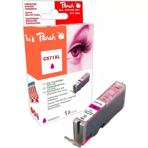 Peach, Peach Tintenpatrone XL magenta kompatibel zu Canon CLI-571XL m, Peach Tinte Canon CLI-571XLM Magenta