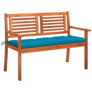 vidaXL, vidaXL 2-Sitzer-Gartenbank mit Auflage 120 cm Massivholz Eukalyptus