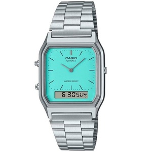 Casio, Casio Vintage Edgy AQ-230A-2A2MQYES Colour Variation Unisexuhr, 