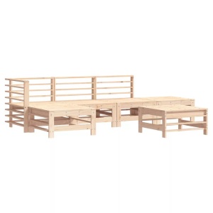 vidaXL, vidaXL 6-tlg. Garten-Lounge-Set Massivholz Kiefer, VidaXL - Garten lounge set kiefernholz, One Size, Braun
