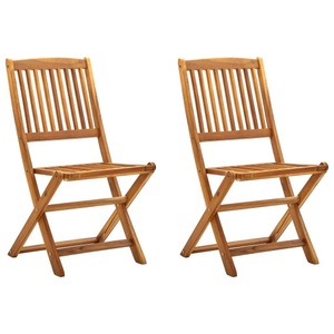 vidaXL, vidaXL Klappbare Gartenstühle 2 Stk. Massivholz Akazie