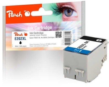 Peach, Peach Tintenpatrone XL schwarz kompatibel zu Epson No. 202XL, T02G1, Peach Tinte Epson No 202XL (T02G1) Black