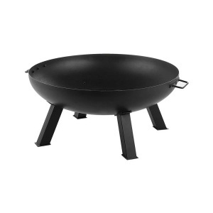 Beliani, Beliani Feuerschale schwarz Stahl rund SEMPU, Beliani - Feuerstelle aus Stahl SEMPU, One Size, Schwarz