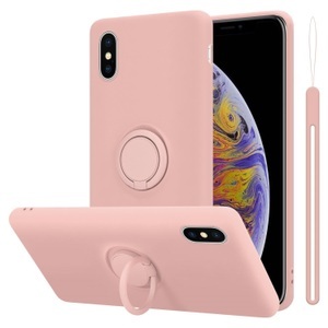 Cadorabo, Hülle für Apple iPhone XS MAX TPU Silikon mit Ring Liquid, 