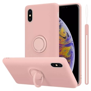 Cadorabo, Hülle für Apple iPhone XS MAX TPU Silikon mit Ring Liquid, 