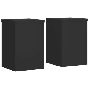 vidaXL, vidaXL Pflanzenständer 2 Stk. Schwarz 25x25x35 cm Holzwerkstoff