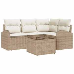 vidaXL, VidaXL - Garten-sofa poly-rattan, One Size, Beige