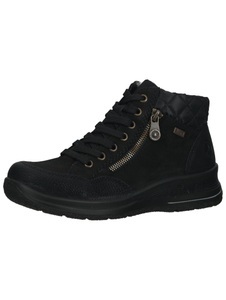 Rieker, Rieker Damen Schnürboot Schwarz, Rieker Winterboots, mit Zierreissverschluss aussen