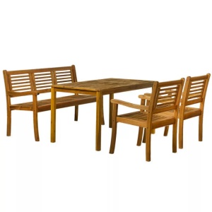 mutoni trend, Garten Sitzgruppe Akazie natur 135x80 (4-tlg), Garten Sitzgruppe Akazie natur 135x80 (4-tlg)