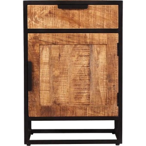 mutoni living, Kommode Sidney Mangoholz, Metall natur schwarz 67x42, Kommode Melbourne schwarz 67x42