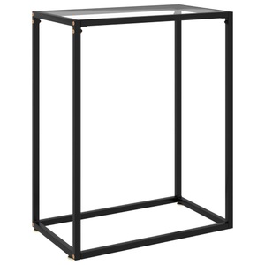 vidaXL, vidaXL Konsolentisch Transparent 60x35x75 cm Hartglas, vidaXL Konsolentisch Transparent 60x35x75 cm Hartglas