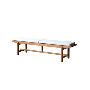 Tikamoon, Outdoor Bank aus massivem Teak Fado Outdoor Bank aus massivem Teak Fado, Tikamoon - Outdoor Bank aus massivem Teak Fado, One Size, Weiss