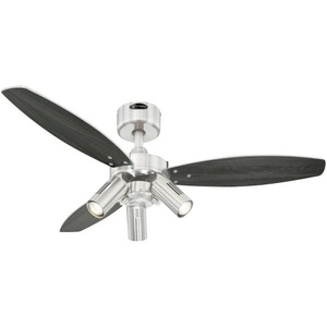 Westinghouse, Westinghouse Jet Plus Ventilator mit Fernbedienung, Westinghouse Jet Plus Deckenventilator 40 W (Ø x H) 105 cm x 370 mm Nickel (gebürstet)