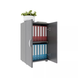 VCM, Büroschrank Bücher Ordner Aktenschrank Büromöbel Schrank Ulas 2-fach Drehtüren Büroschrank Bücher Ordner Aktenschrank Büromöbel Schrank Ulas 2-fach Drehtüren, VCM - Büroschrank mit 2 Fächern | moderner Aktenschrank Drehtüren Maße ca. H. 74 x B. 49 T. 34 cm Ulas 2-Fach, One Size, Anthrazit