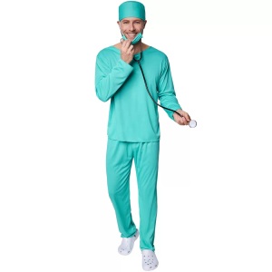 TecTake, Herrenkostüm Op-arzt Herren Blau S, Tectake - Herrenkostüm OP-Arzt, für Herren, Blau, Größe S