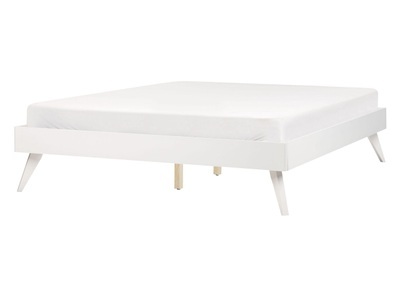 Beliani, Bett mit Lattenrost aus MDF-Platte Retro BERRIC Bett mit Lattenrost aus MDF-Platte Retro BERRIC