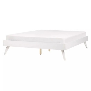 Beliani, Bett mit Lattenrost aus MDF-Platte Retro BERRIC Bett mit Lattenrost aus MDF-Platte Retro BERRIC