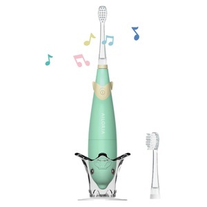Ailoria, Ailoria BUBBLE BRUSH Schallzahnbürste inkl. 2x Bürstenköpfe grün, Ailoria Schallzahnbürste Bubble Brush für Kinder, Grün