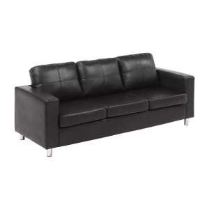 Vente-unique, Sofa 3Sitzer Kunstleder ACKLEY Sofa 3Sitzer Kunstleder ACKLEY, Vente-unique - Sofa 3Sitzer Kunstleder ACKLEY, One Size, Schwarz