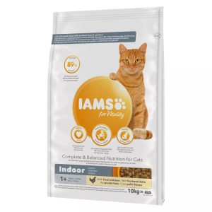 IAMS, IAMS for Vitality Cat Adult Indoor Huhn - 10 kg, IAMS Advanced Nutrition Indoor Cat mit Huhn - 10 kg