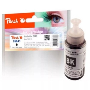 Peach, Peach Tintenbehälter schwarz kompatibel zu Epson T6641, T664140, Peach Tinte Epson T6641 Black