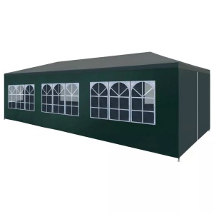 vidaXL, vidaXL Partyzelt 3x9 m Grün, VidaXL - Partyzelt polyethylen, One Size, Grün