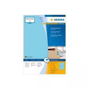 HERMA, HERMA Etiketten A4 blau 210x297 mm Papier matt 100 St., HERMA - Etiketten SPECIAL 210x297mm 4403 blau,perm. 100 St./100 Bl., One Size