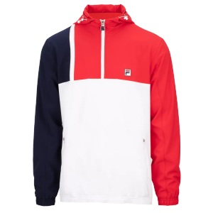 FILA, Fila Hanno Windbreaker Trainingsjacke Herren - Dunkelblau, Rot, Fila - Windbreaker Hanno, für Herren, Multicolor, Größe M
