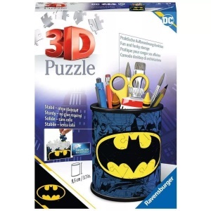 undefined, Ravensburger 3D Puzzle 11275 - Utensilo Batman - 54 Teile - Stiftehalter für Batman Fans ab 6 Jahren, Schreibtisch-Organizer für Kinder - Erlebe Puzzeln in der 3. Dimension, 3D Puzzle Utensilo Batman