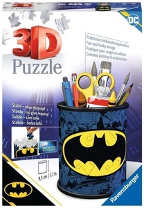 undefined, Ravensburger 3D Puzzle 11275 - Utensilo Batman - 54 Teile - Stiftehalter für Batman Fans ab 6 Jahren, Schreibtisch-Organizer für Kinder - Erlebe Puzzeln in der 3. Dimension, 3D Puzzle Utensilo Batman
