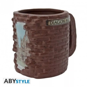 HARRY POTTER, Harry Potter - Kaffeebecher 3D Chemin de Traverse 500 ml - Braun, Abystyle - Harry Potter Tazza 3D 500ml: Diagon Alley, 500 ml