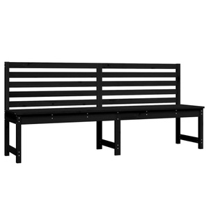 vidaXL, vidaXL Gartenbank Schwarz 201,5 cm Massivholz Kiefer, vidaXL Gartenbank Schwarz 201,5 cm Massivholz Kiefer